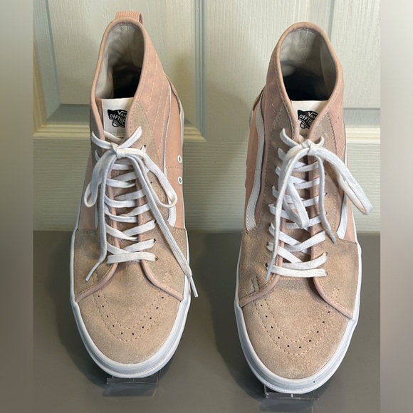 💗”Vans” Dusty Rose High Tops w/ Platform Sole Size 11.5 Women’s 10 Men’s - Picture 3 of 13